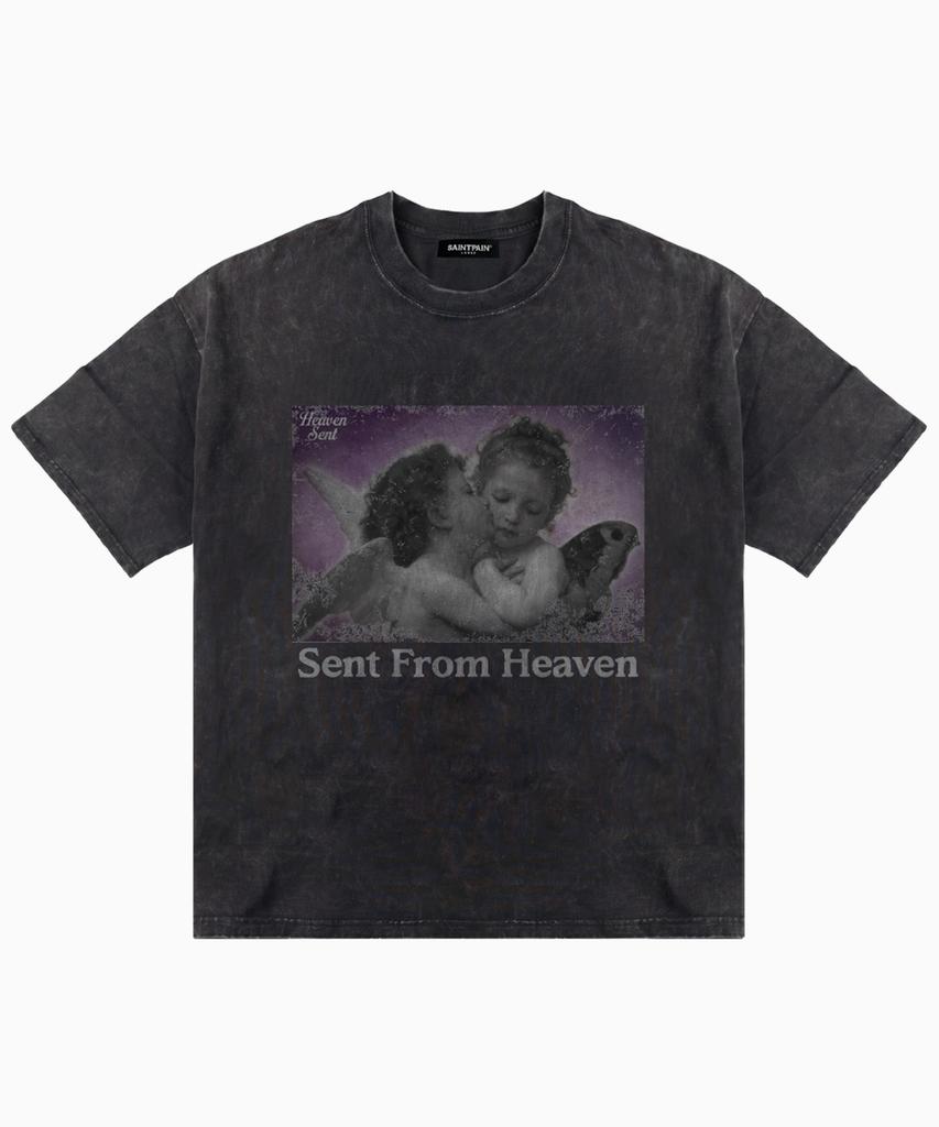 SAINTPAIN Sp Baby Angels Pigment Short Sleeve T-Shirt Black