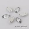 Handmade Beads Two Holes Flat Bottom Acrylic Drill Diy Costume Jewelry Accessories Horse Eye Shape Grid Surface Hand Sewing Drill Claw Drill Material