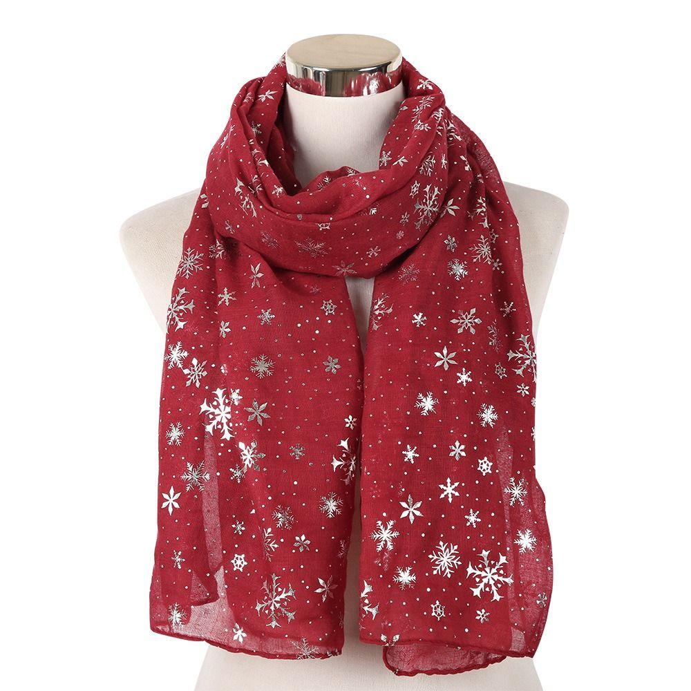 Sheer Silk Scarf Soft Christmas Gifts Autumn Winter Wrap Shawls  for Women
