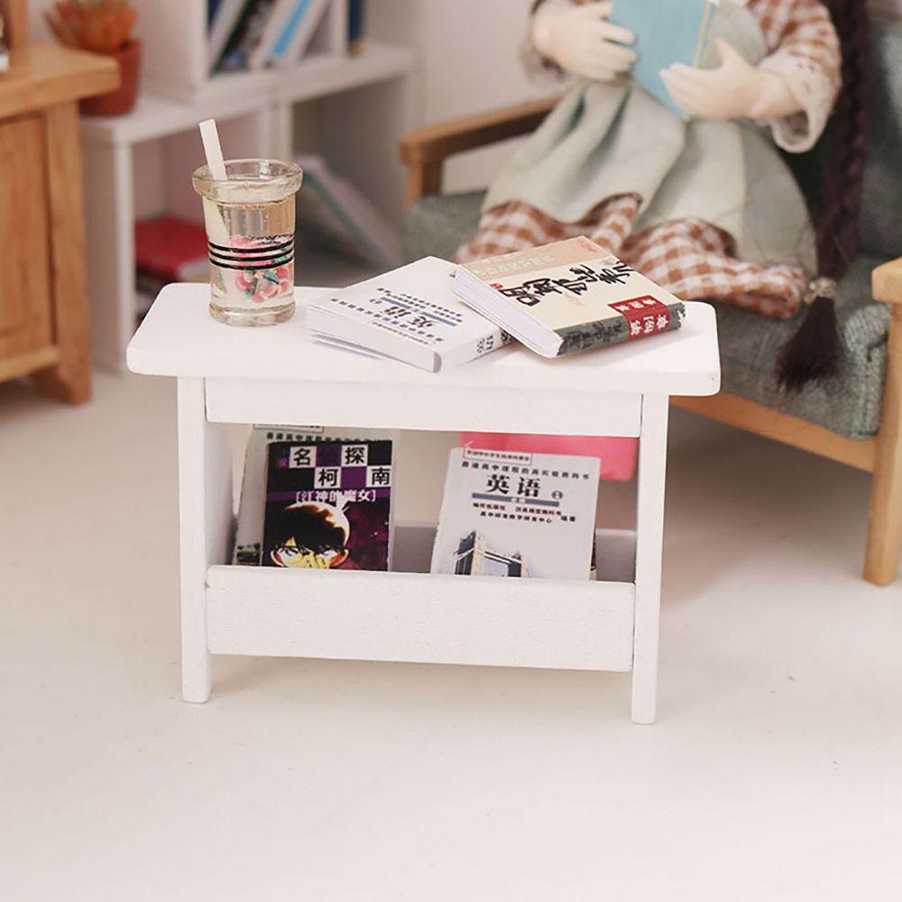Scenery Model Photography Props Dolls Accessories Wood Stool Miniature Teatable Dollhouse Furniture