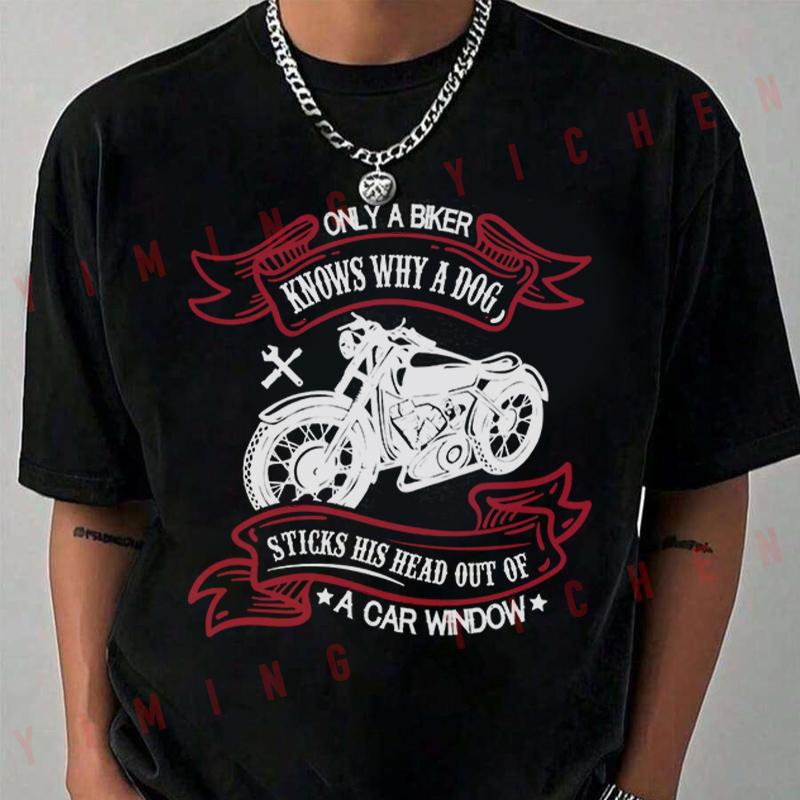 Only A Biker Knows Funny Motorcycle Motorbike T-shirt Casual Mens Summer Sportswear Tee
