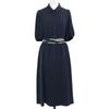 BLUE LABEL CRESTBRIDGE Navy Airy Powder Twill Dress dress 36 NavyUsed