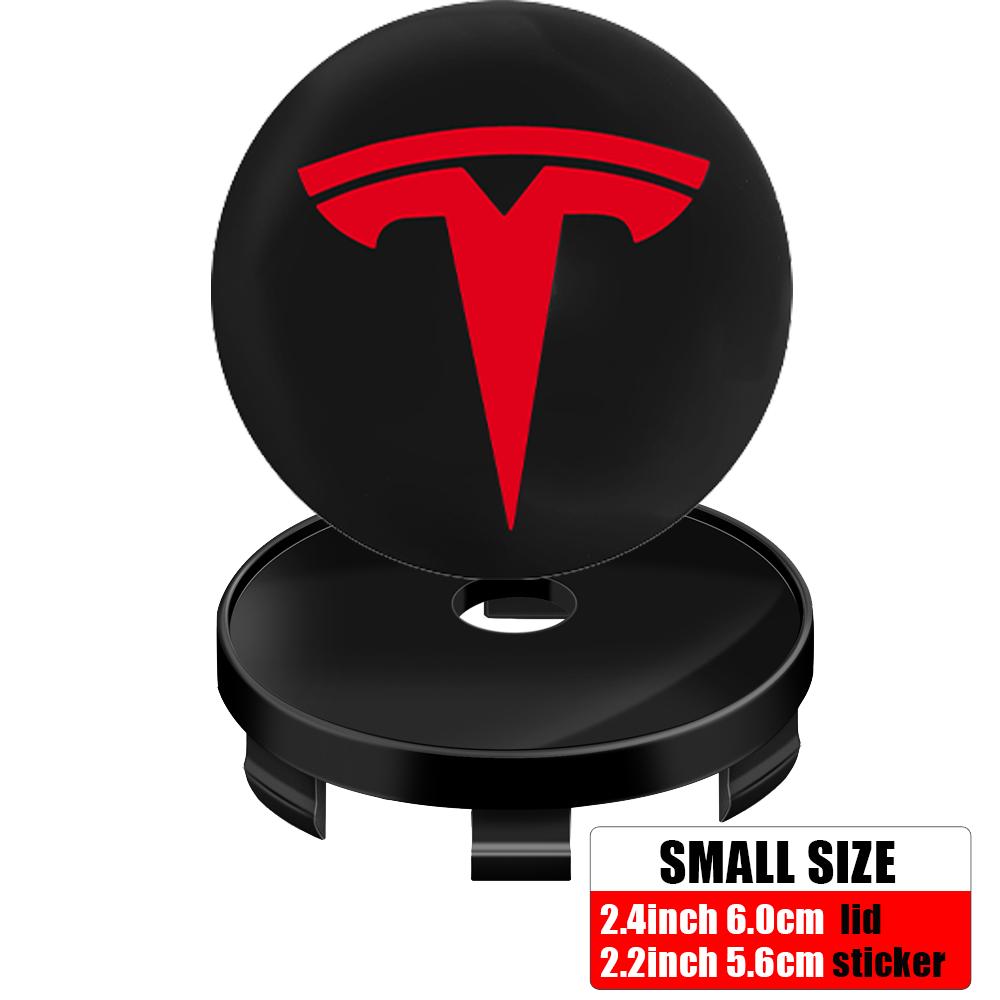 4 Stück 60mm Tesla Auto Radnabenkappen Embleme Auto Logo Auto-Styling Zubehör Für Tesla Model 3 Y S X X Roadster Spule