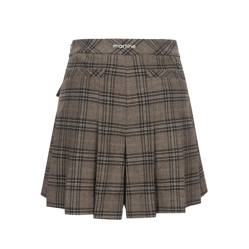 MARTINE GOLF Winter Check Pattern Culotte_Brown