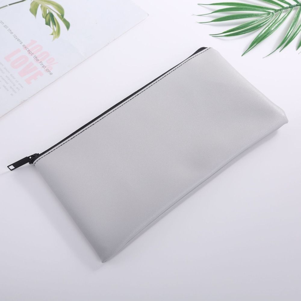 Small Compact Pu Bill Bag PU Leather Money Pouch Travel Cash Deposit Bag  Office Products