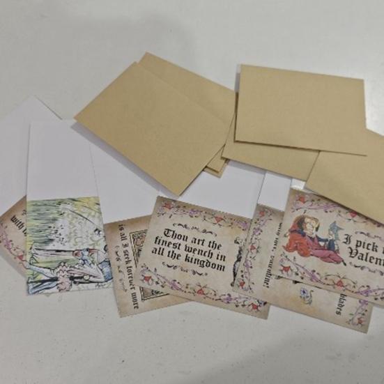Medieval Valentine's Card with Envelope Vintage Medieval Love Greeting Card with Humorous Phrases Couples Boyfriend Girlfriend Gift
