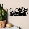 Minimalist Cat Wall Decor Metal Iron Art for Indoor Outdoor Garden Patio