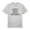 Charli Xcx Fashion Film List Tshirt Simple Letter Print Tshirt Fashion Casual Short Sleeve Unisex O Neck Top