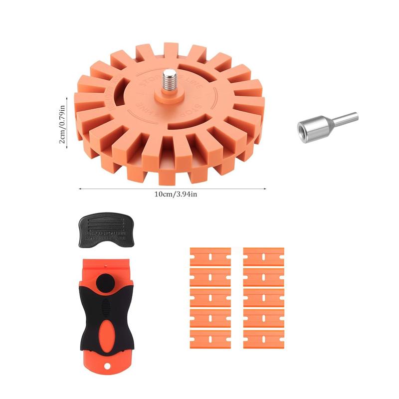 Auto Repair Paint Tool 15/20mm Foil Eraser Polishing Eraser Wheel Decal Remover Rubber Eraser Wheel To Remove Foil Glue Stickers