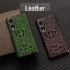 Genuine Cowhide Crocodile Skull Half Package Leather Case for Honor 30/30 Pro/30 Youth Edition - Protect Your Phone In Style!