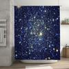 Starry Night Shower Curtain Galaxy Space Universe Celestial Decor Bathroom Set Waterproof Modern Artistic Home Textiles
