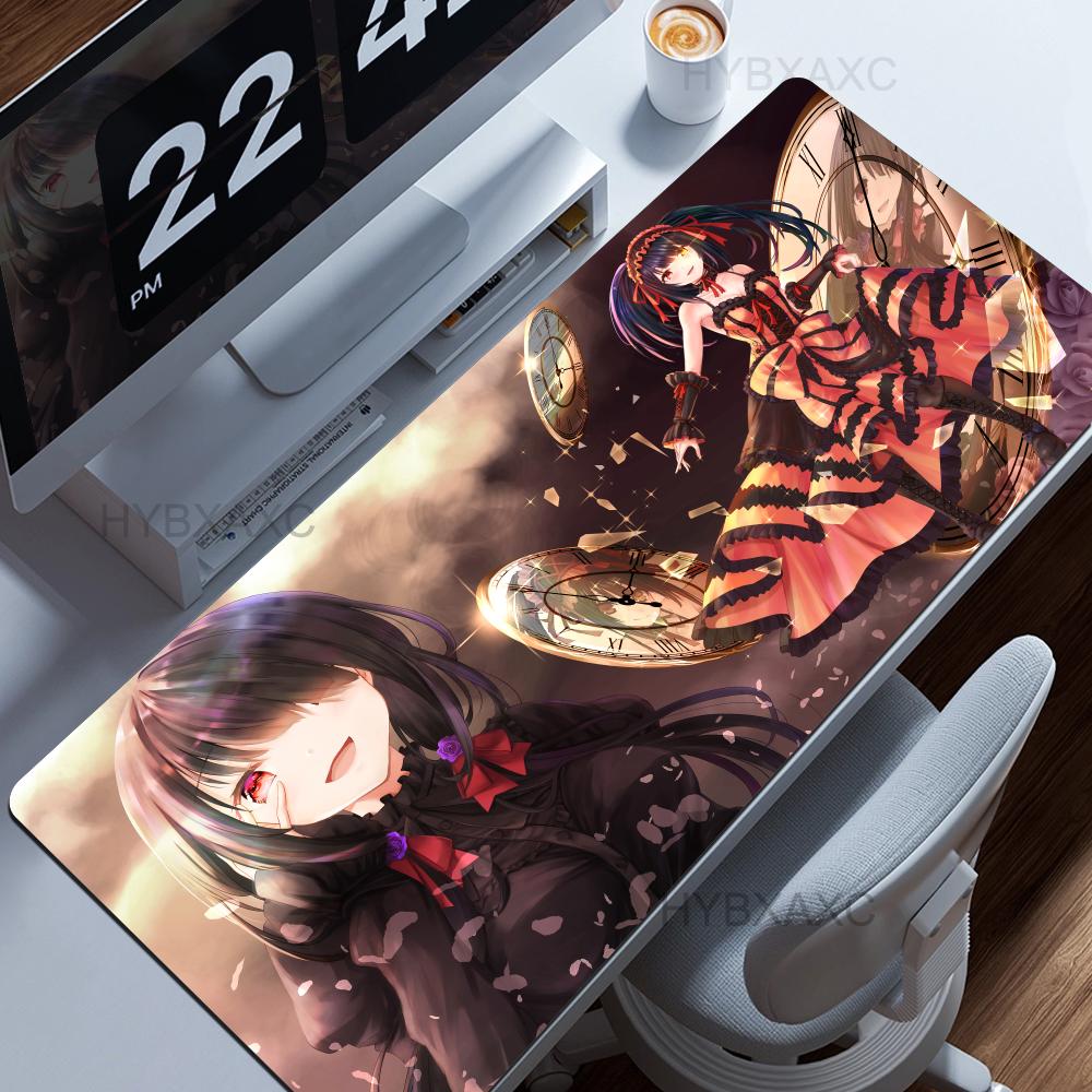 Mouse Pad Anime Hd Printing Kawaii Girl Tokisaki Kurumi Date A Live Desk Mat Pc Accessories Gamer Cabinet Keyboard Hybxaxc