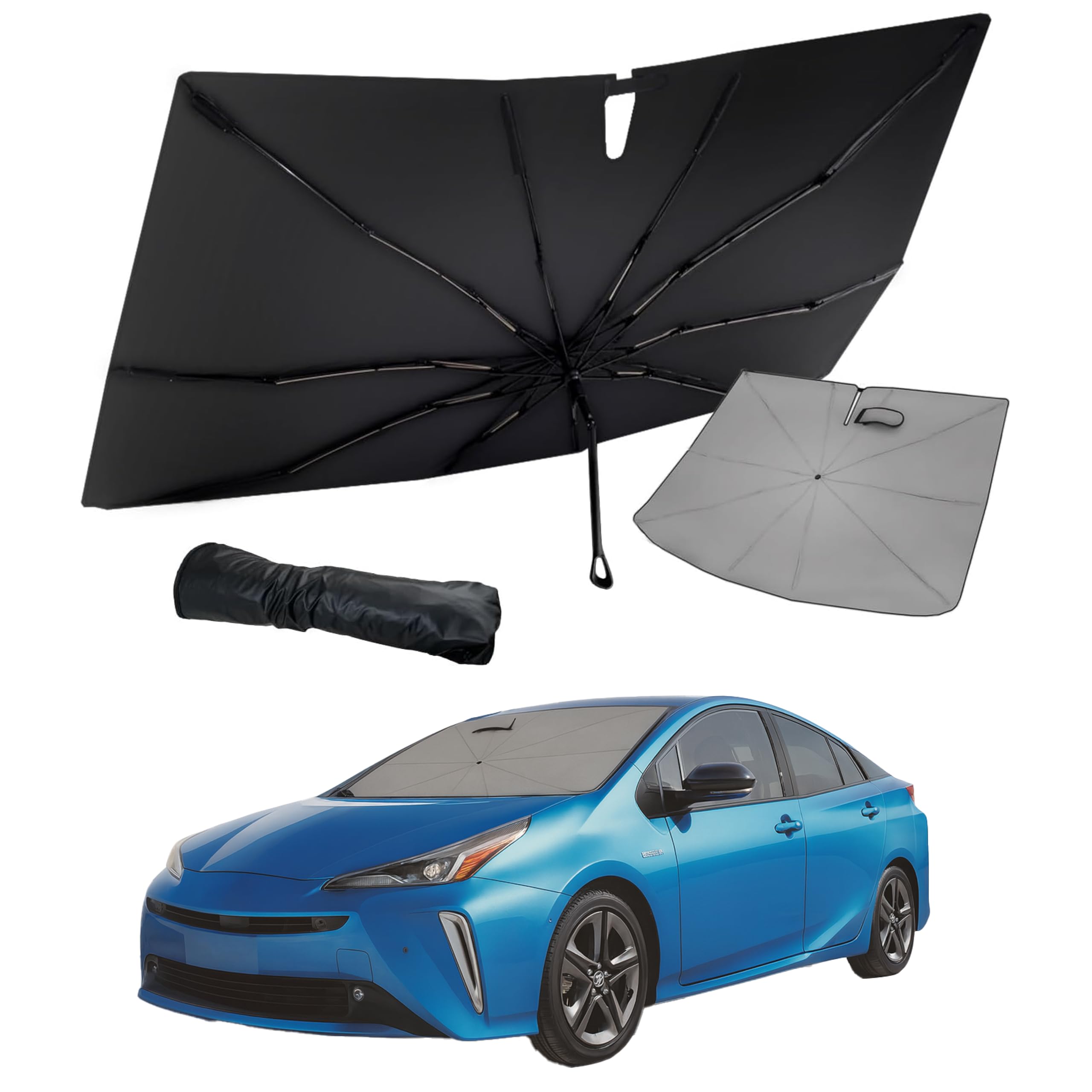 

Latest Compatible with Prius 50 Series from December 2015 Silicone Car Easy Installation and Storage Bag Smile Latest Umbrella [2025 Model] (ZVW50, чёрный