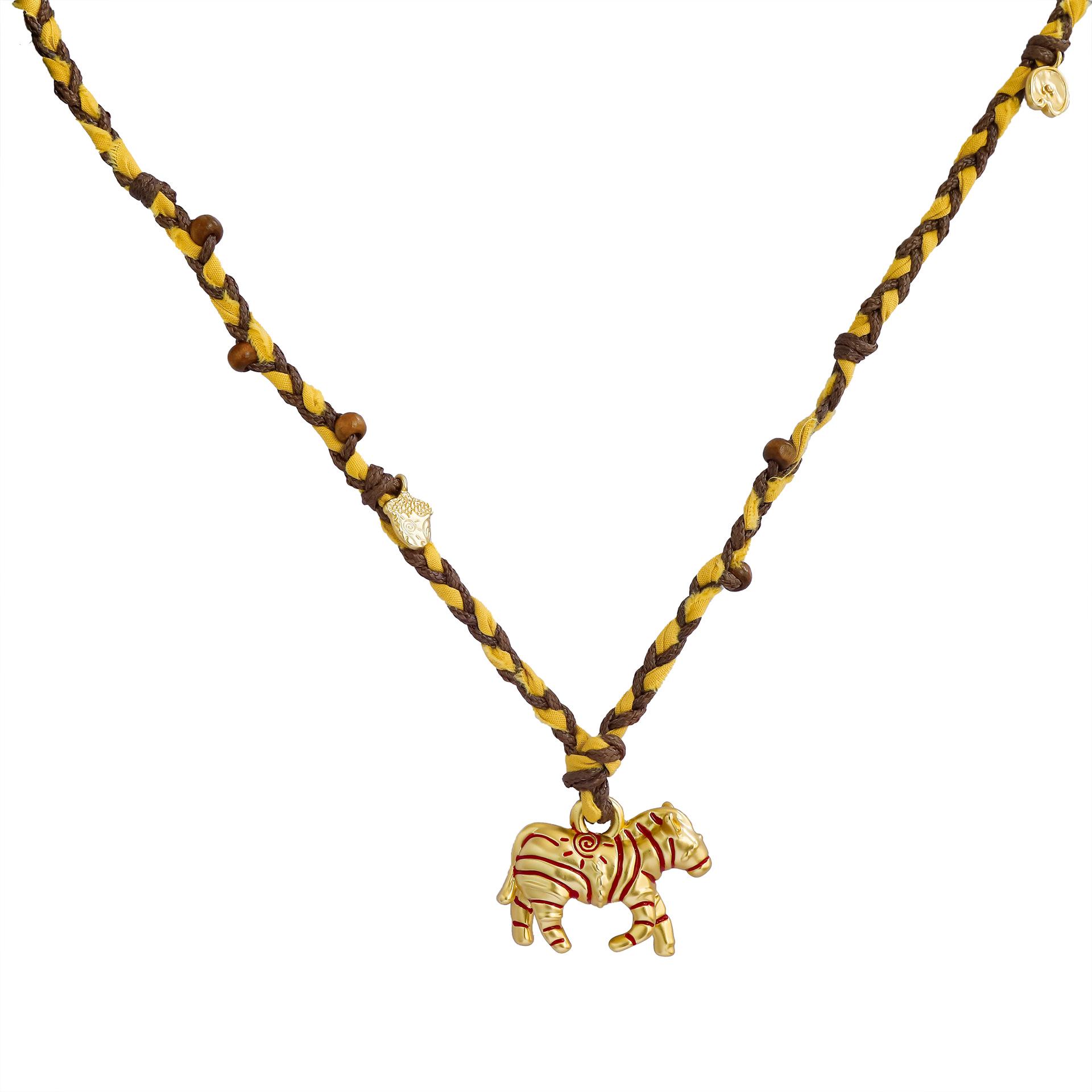 Плетеное ожерелье SWAH Зебра: Китайский этнический кочевой стиль