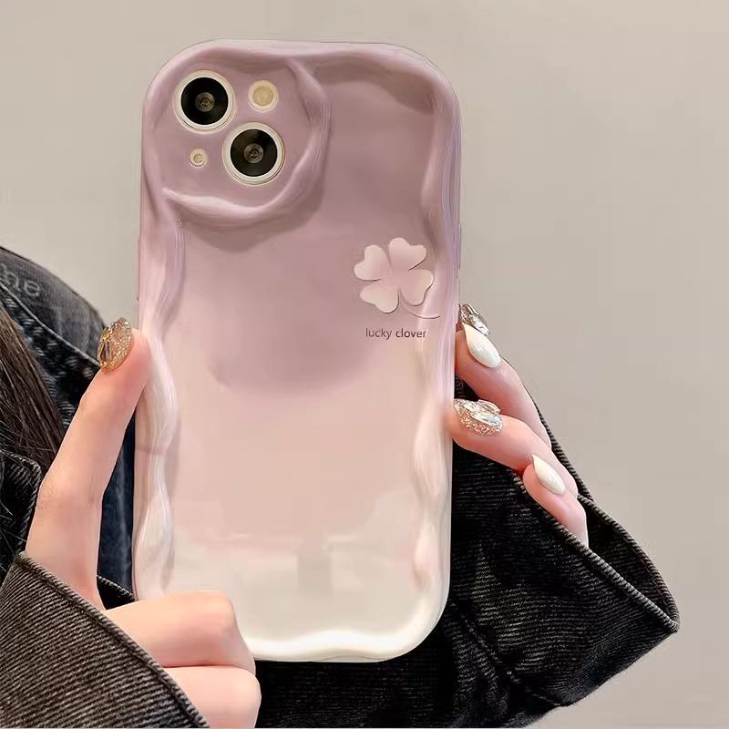 Pink Tulip for IPhone 17 Mobile Phone Case 16 Promax Female for IPhone 14 Plus Cartoon 13 Cream Pattern 15