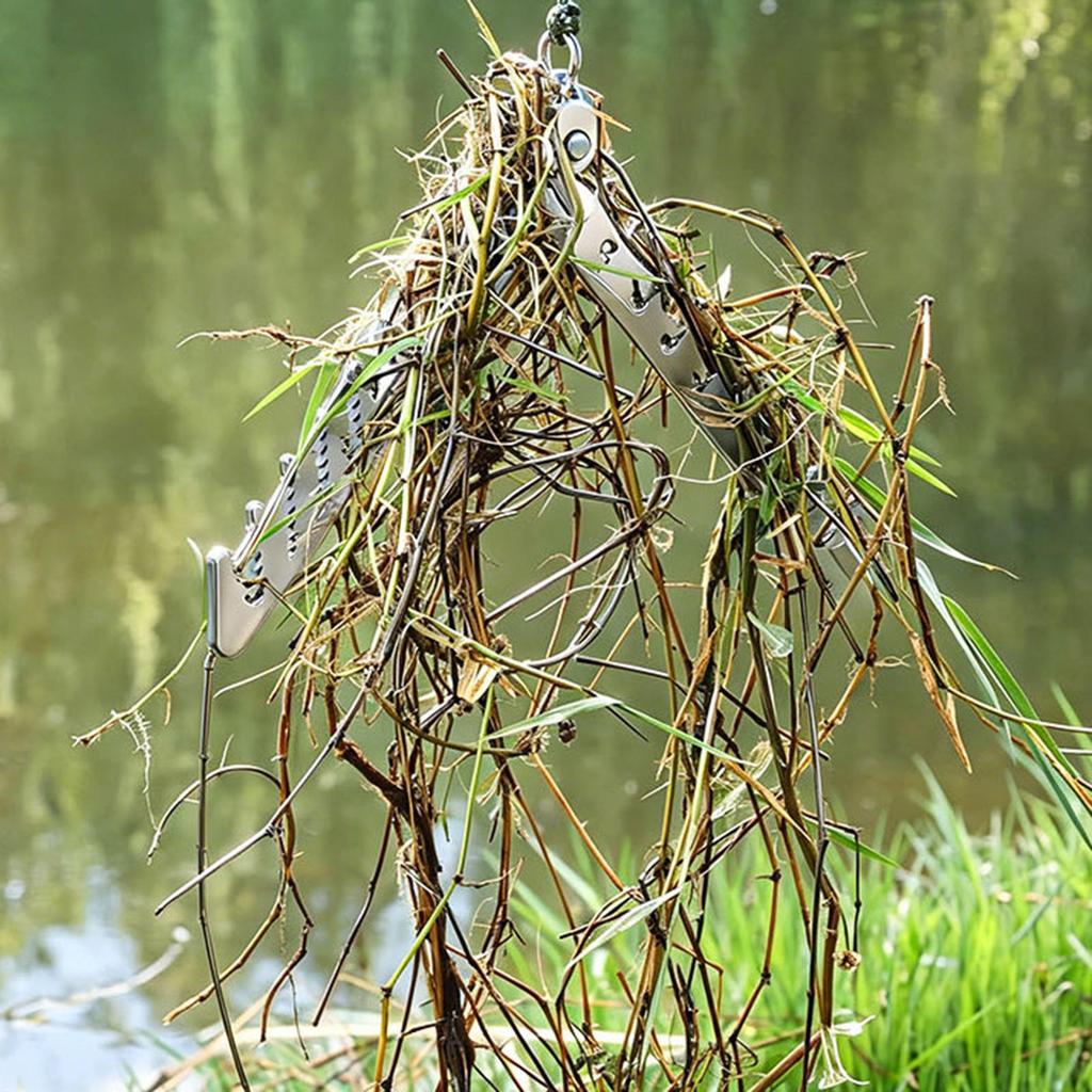 Cortador de Hierba para Plantas Acuáticas Plegable de Alta Resistencia con Cuerda de 20 Metros Cortador de Plantas Acuáticas para Barcos Canoas Pesca