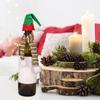 Christmas Wine Bottle Cover Decorative Festival Bottle Topper Reusable Wine Hat And Scarf Cover For Party Holiday Gathering