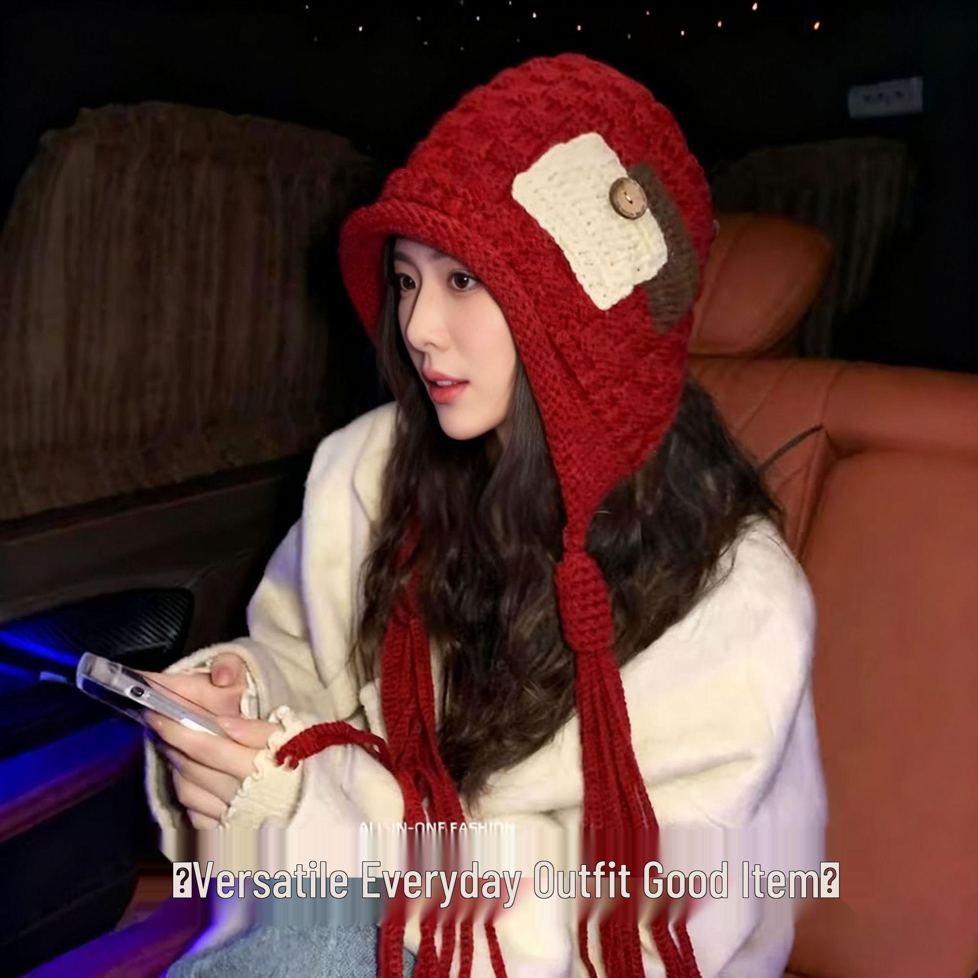 

Women s 2025 Fashion Beanie: Newcomer Discount! Applique Tassel Warm Knitted Hat