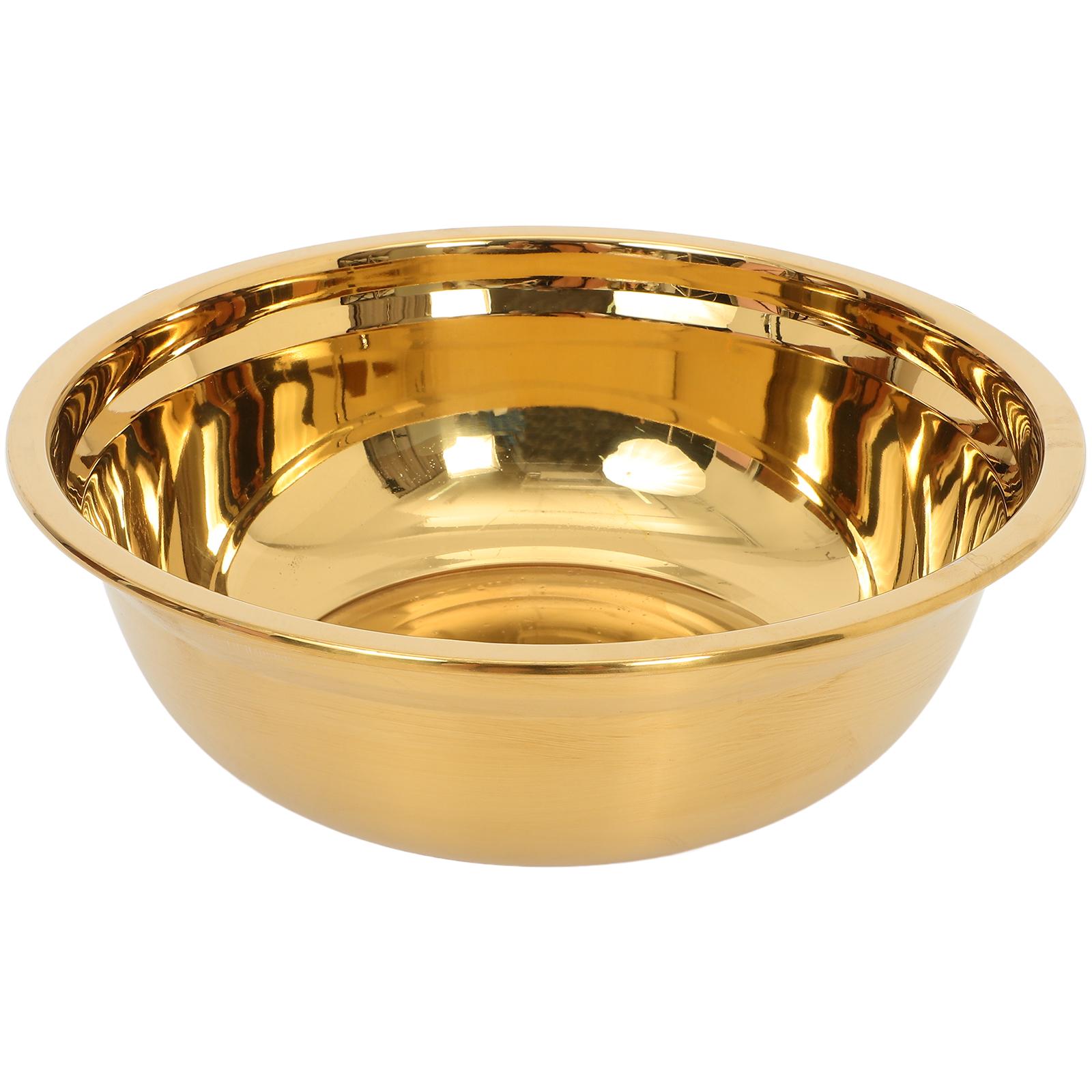 

Потовщена миска з нержавіючої сталі Салатниця Миска для змішування Мийний таз Маленька мийка Кругла багатоцільова миска Для кухні Дому 30cm золотистий