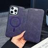 Business Spirit Shield Magnetic Suction Suitable for Apple iPhone16E Mobile Phone Case Flip Leather Case 16Pro Card 16 Protective Case