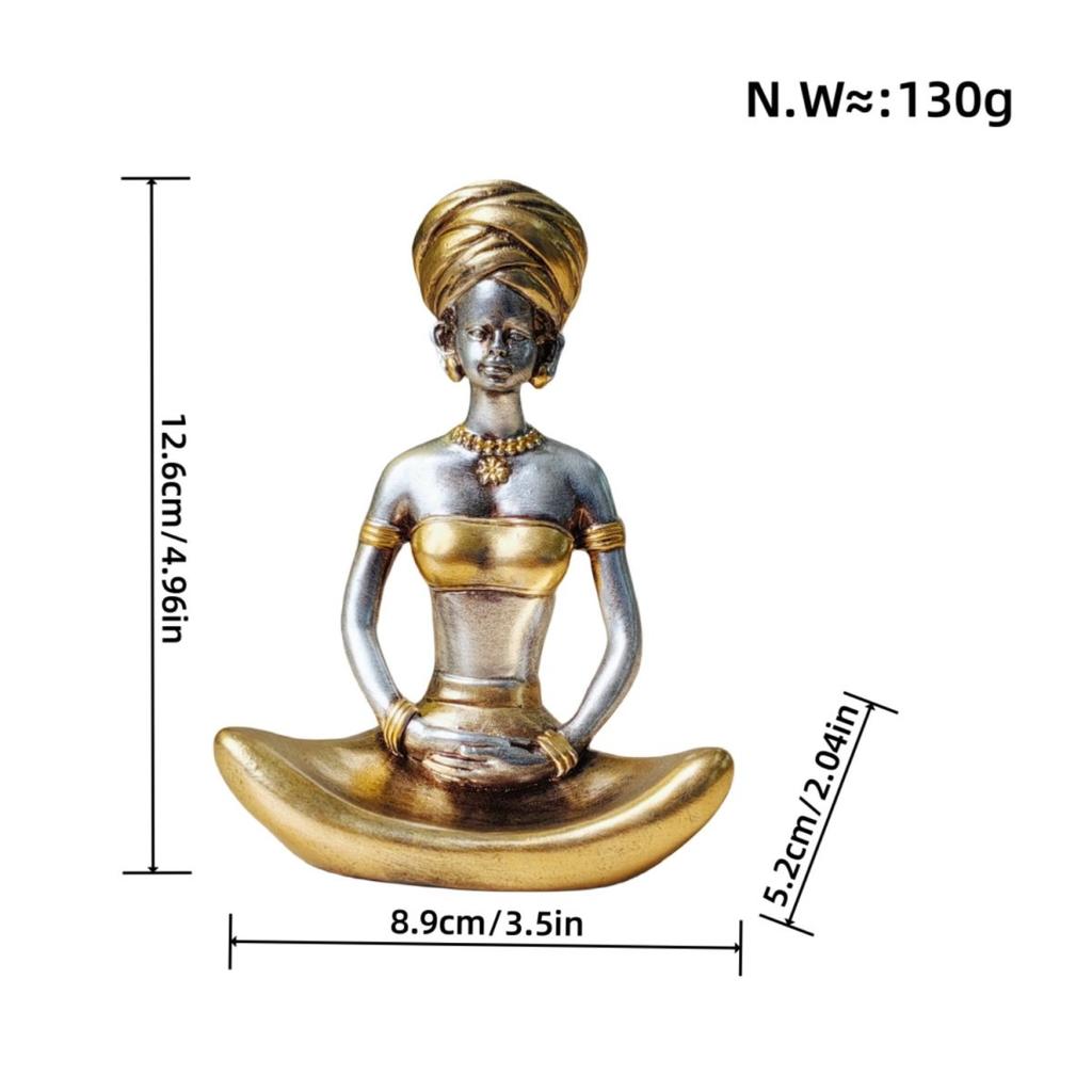 Creative Resin Yoga Ornament Exquisite Character Sculptures Handicrafts Living Room Office Bookshelf Yoga Ornament Female Statue