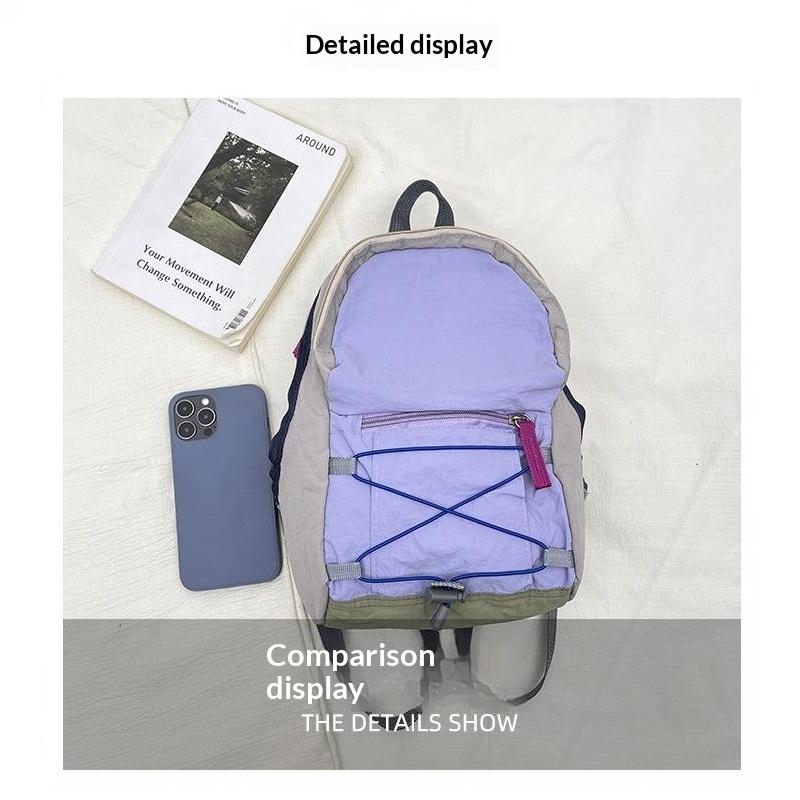 Fashion Lightweight Mini Backpack Portable Multifunctional Shoulder Bag Large Capacity School Bag Outdoor Use