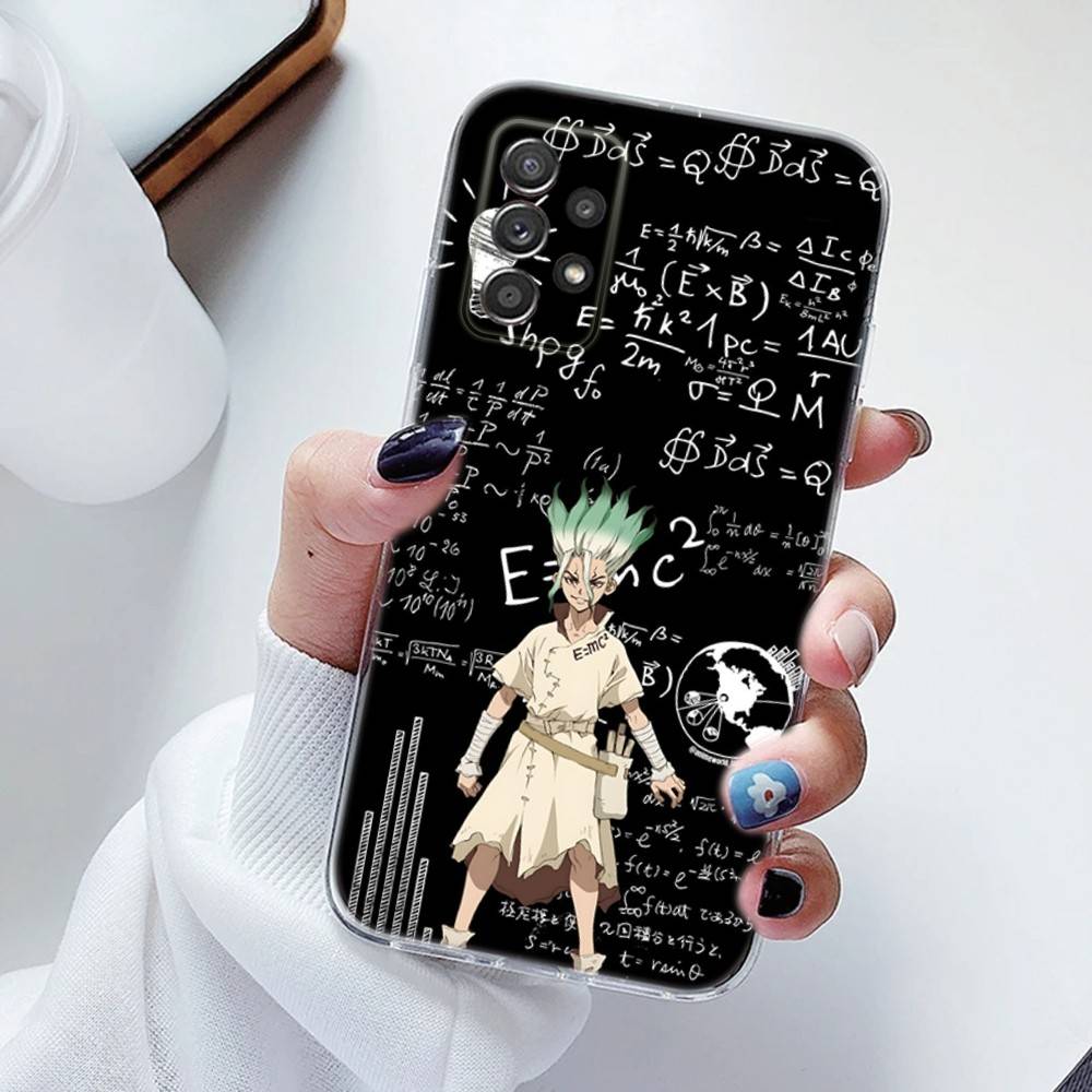 1Senku Ishigami S-Stone Phone Case Silicone For Samsung S30,23,21,22,20 FE lite,S10,9,PIus Note20ultra Soft Transparent