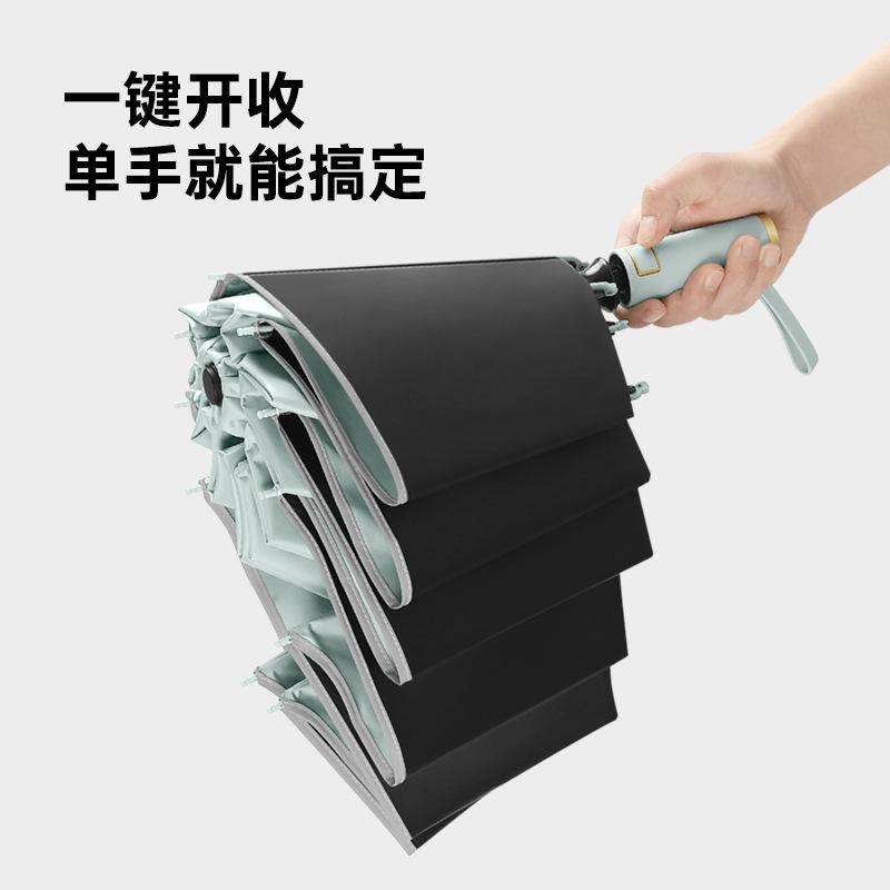 Automatischer Schirm Umgekehrter Sonnenschirm Damen Sonnenschutzschirm Regen und Sonne Retro Groß UV-Schutz Herren Sonnenschirm