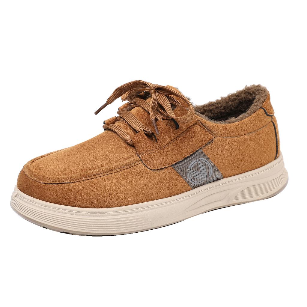 Men's Casual Faux Suede Sneakers Lightweight Workout Winter Warm Non-Slip Loafers With Faux Fur Lined Cozy Fuzzy Outdoor Fleece Walking Shoes for Male