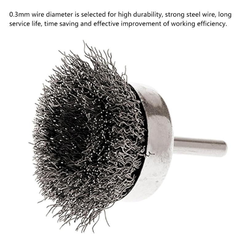 High Density Wire Brush Kit for Most Drills Efficient Metal Rusts & Dirt Removal Easy Handling In DIYer Maintenance Task