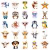 Boutique 50 Creative Anthropomorphic Small Animals Graffiti Stickers Cultural Glasses Starfish Decoration Mobile Phone Case Refrigerator Stickers