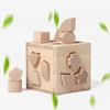 1 Set Wooden Shape Sorting Box Preschool Learning Fine Motor Skills Geometry Block Matching Game Toddler Boys Girls Educational Shape Sorter Toy