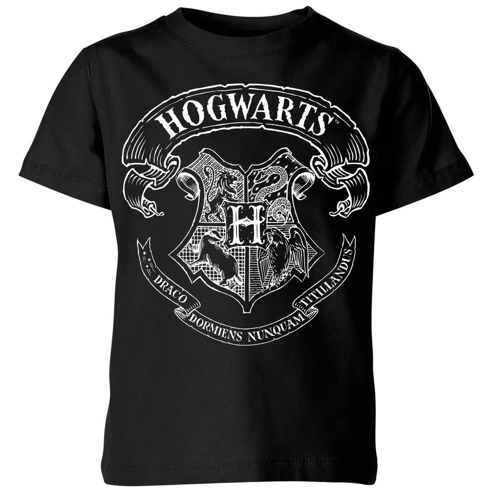 Harry Potter Hogwarts Crest Kids  T-Shirt - Black - 3-4 Years 130