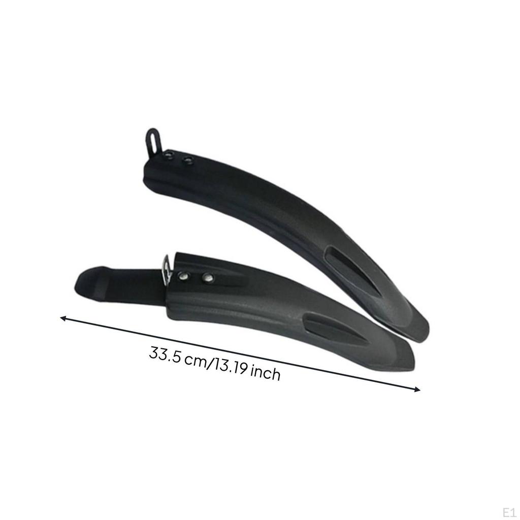 2 Pieces Front and Rear Fenders BendResistant Curved Bike Mudguards Widened with Mounting