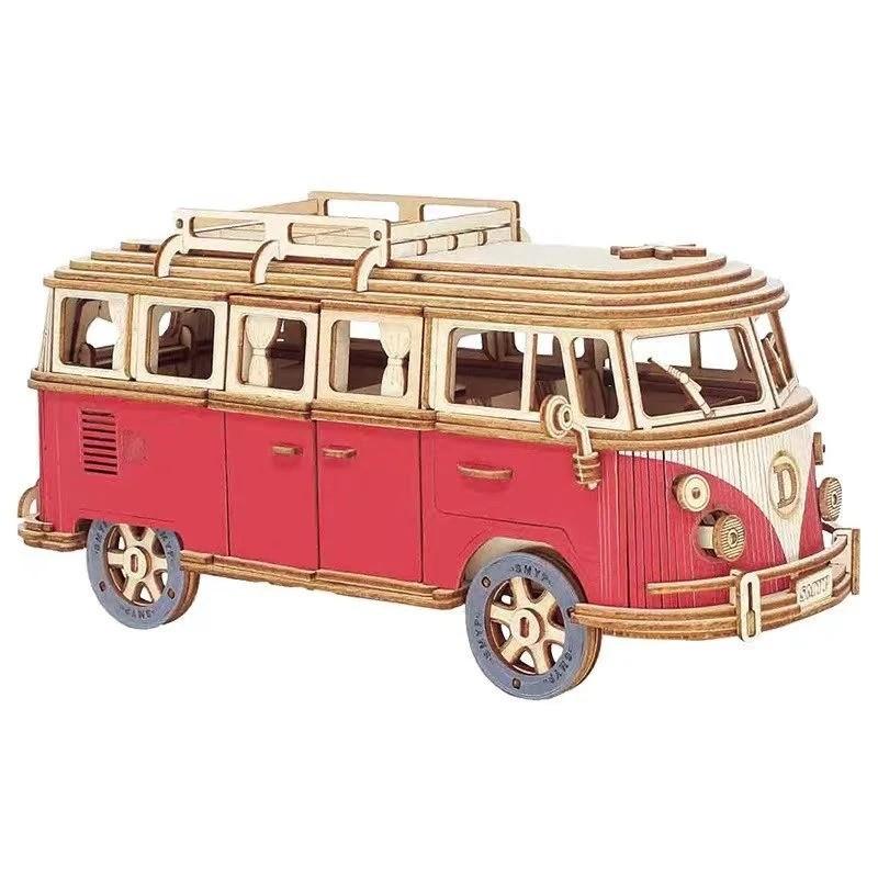 Puzzle 3D Drewniane Model Samochodu Volkswagen Vw T1