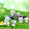 6 Pcs Elephant Ornament Mini Figures for Kids Adornment Figurine Shape Resin Lovely Small Model Miniature