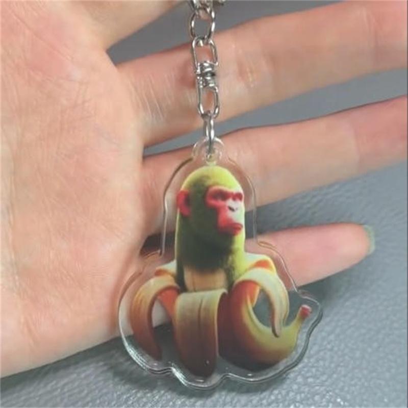 Tung Tung Tung Sahur 5Cm Acrylic Keychain Accessories – Whimsical Abstract Mirage Creature Designs Bag Charm