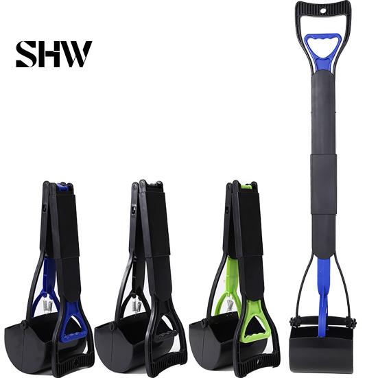 Portable Pet Waste Shovel Dog Pooper Scooper, Cleanup Tool with 20 Bags, Durable Poop Scooper Carry Case, Foldable for Yard, Lawn, Outdoor Use Walking