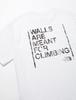 The North Face Short Sleeve Walls Cordura Abrasion Size Size L Men's Tee, Nylon, Resistant, White, B,