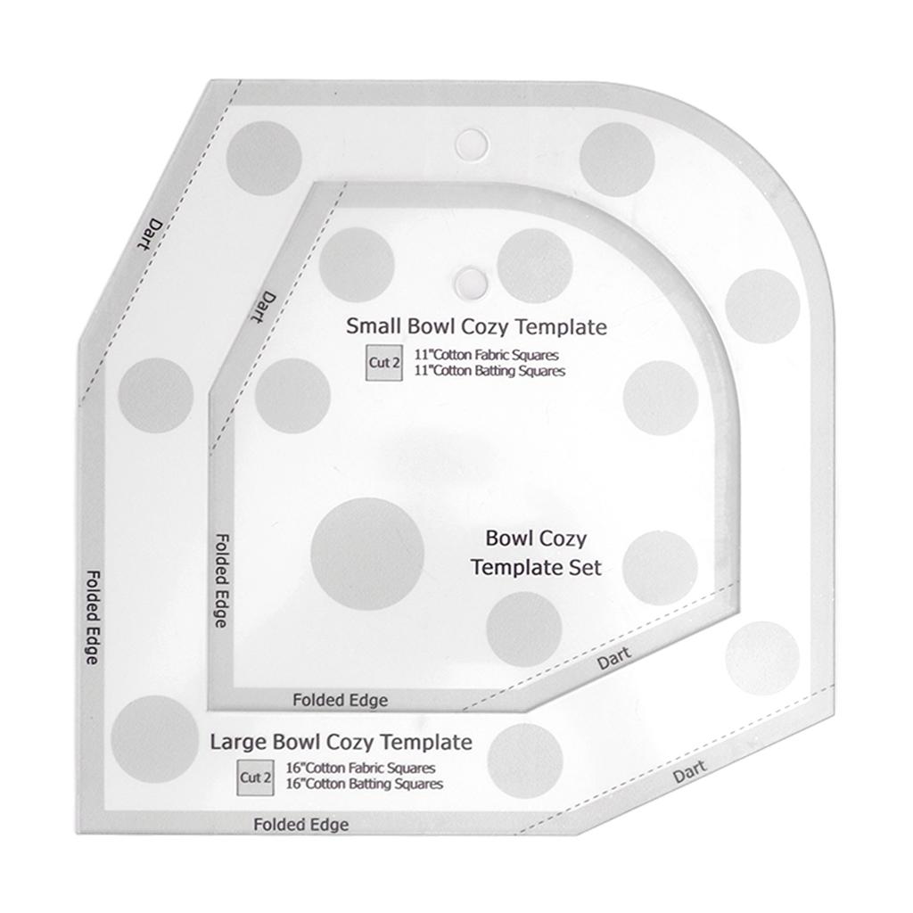 10in Bowl Cozy Template Clear Acrylic Bowl Wrap Sewing Quilting Pattern Template DIY Kitchen Art