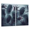 GLASS CUTTING BOARD 2x 30x52 PEOPLE