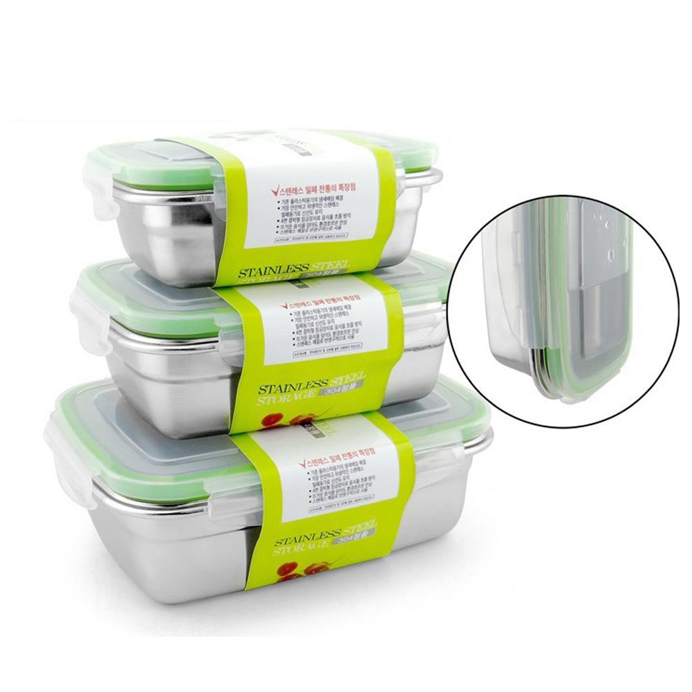 Stainless Steel Food Bento Storage Container Crisper Student Lunch Box