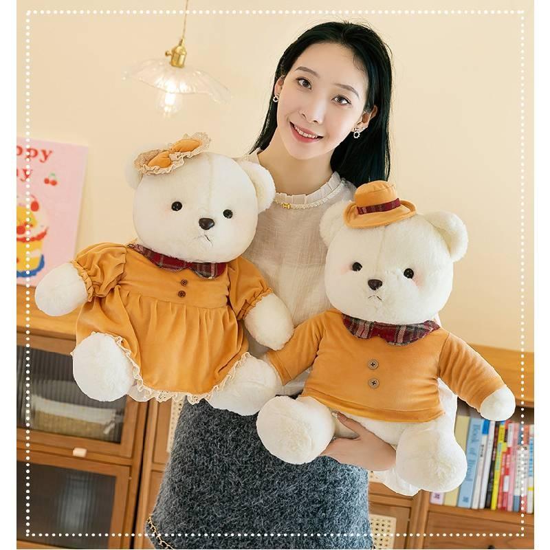 Adorable Plush Bear Doll Cute Cartoon Wedding Couple Gift For Birthdays And Celebrations 22cm 35cm 45cm Sizes Available
