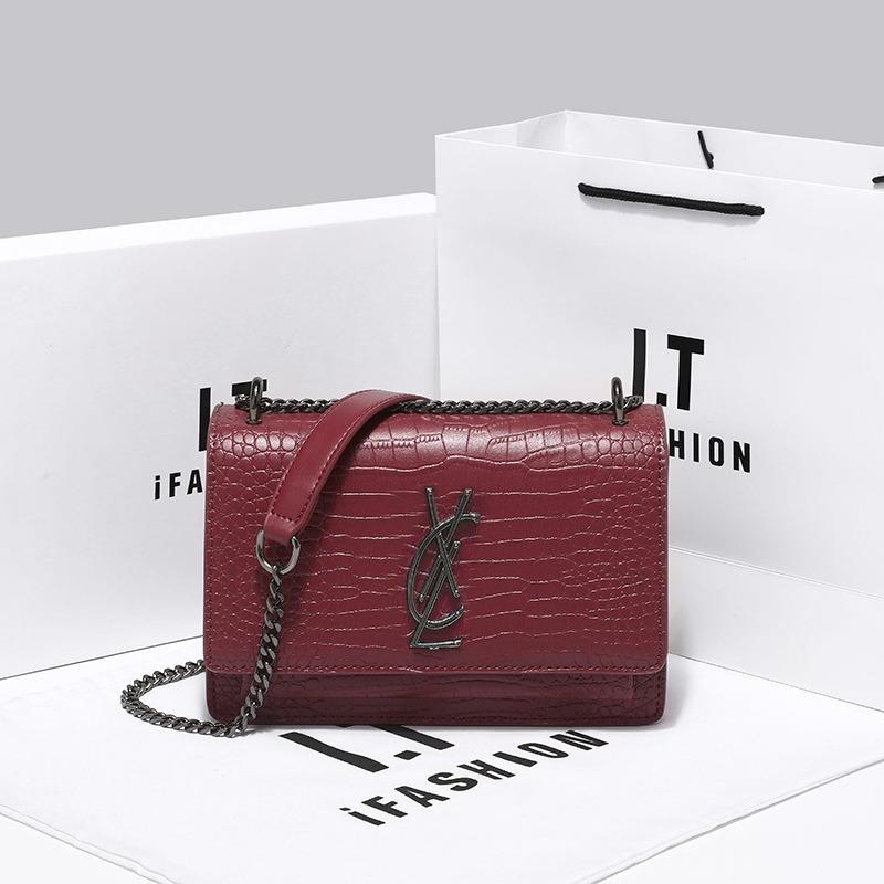 Poplar Forest Leather High-end Bag New Shoulder Chain Fringed Small Square Bag Versatile Messenger Women's Bag