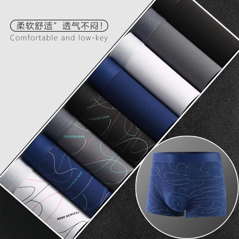 Roupa Íntima Masculina Boxers Masculinos Boxers de Cintura Média para Jovens Calças de Tamanho Grande para Meninos Shorts