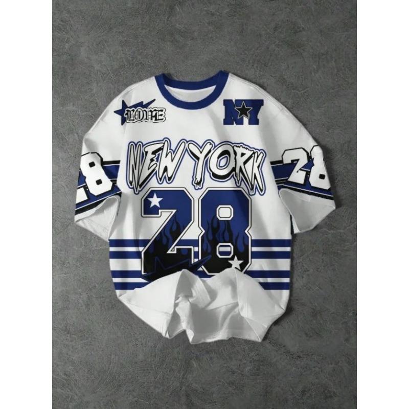 European and American men's summer sports fashion striped print comfortable and