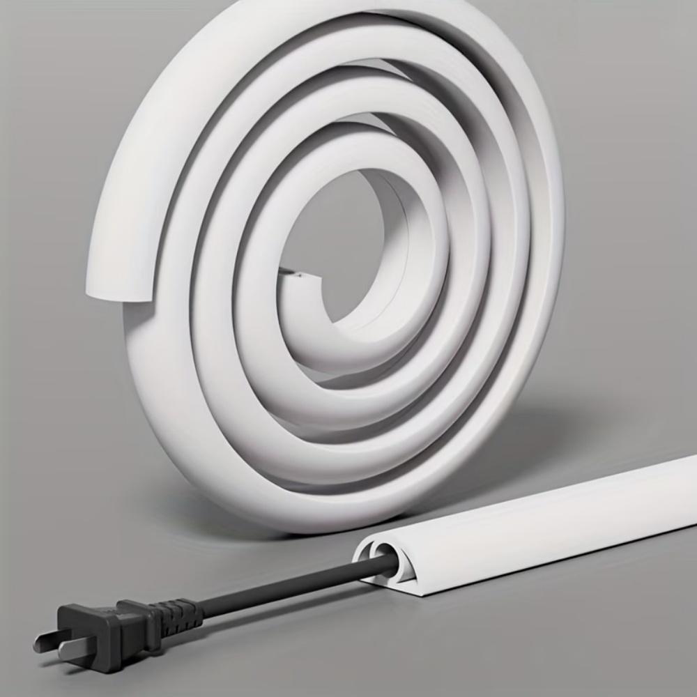 

1pc 1m/2m/3meters Floor Cable Cover PVC Cord Protector Self-Adhesive Wood Grain Cable Protector Extension Electric Wire 1m