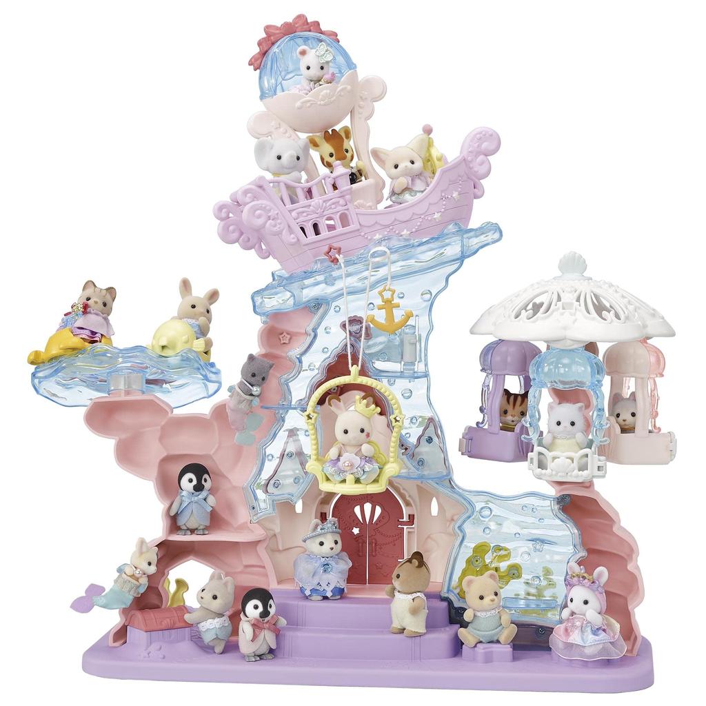 Sylvanian Families Amusement Park "Dream-Colored Mermaid Castle" Co-72 ST Mark Certified Toy Dollhouse for Ages 3 and Up, Sylvanian Families, Epoch