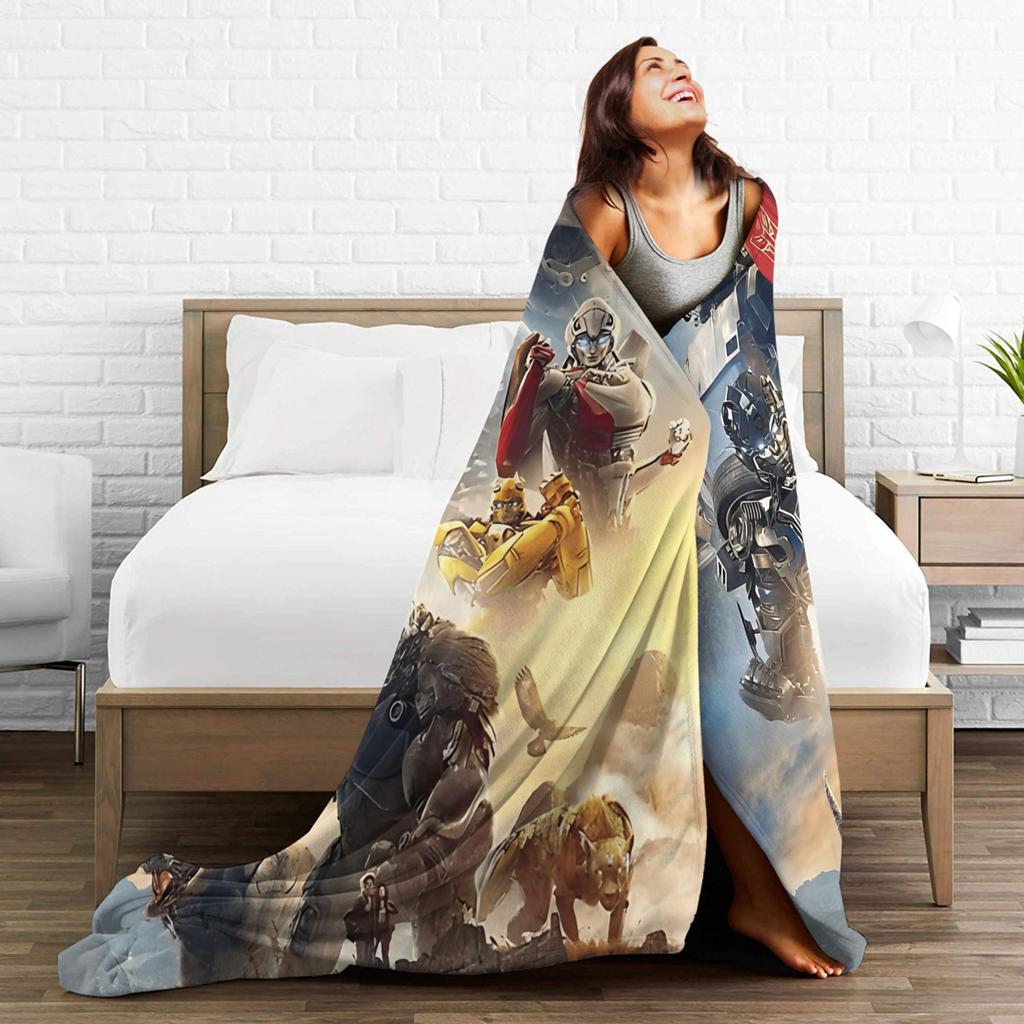 T-Transformers New Generation Soft Warm Blanket  Boy Girl Plush Throw Blanket Graphic Couch Bed Flannel Bedspread Sofa Bed Cover