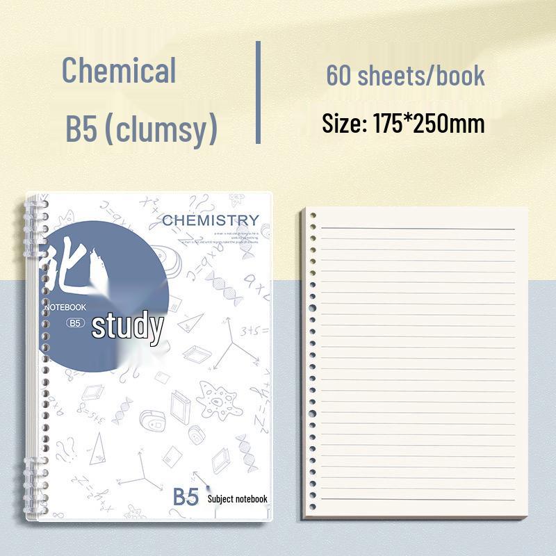 Verdicktes B5 Notizbuch-Set mit losen Blättern für Mittel- & Oberschule - Deckt 9 Fächer ab